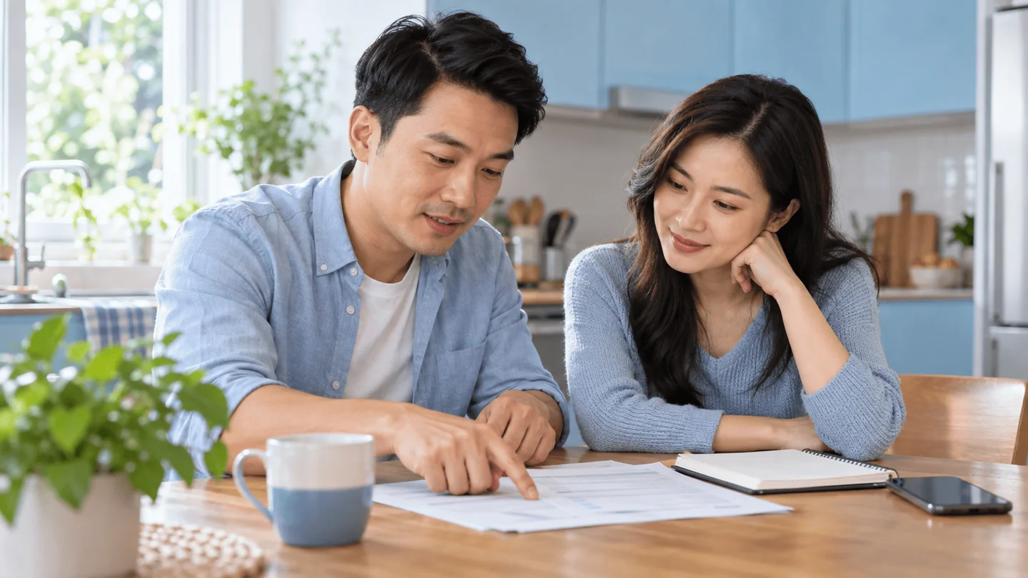 Người đi làm trao đổi với người thân về thông tin cần kê khai khi mua bảo hiểm