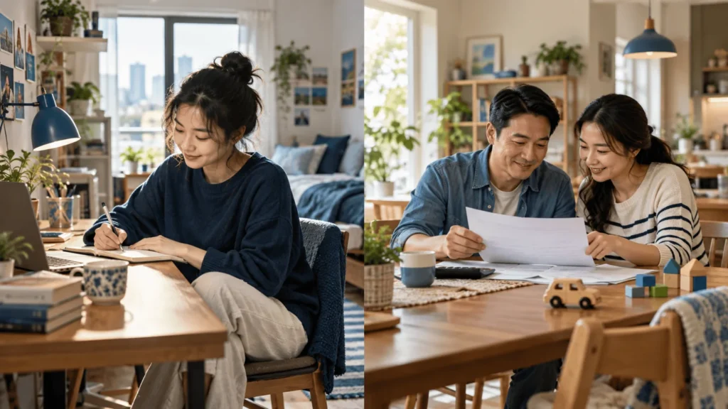 Người trẻ và đôi vợ chồng cùng chuẩn bị tài chính ở hai giai đoạn