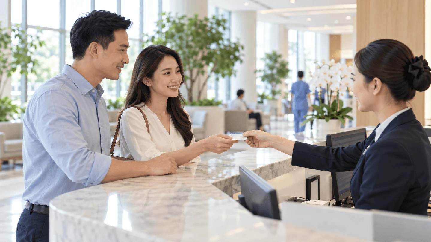 Người dùng thẻ bảo lãnh viện phí tại bệnh viện