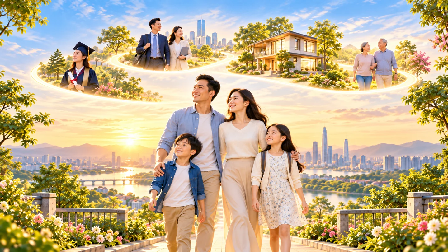 Gia đình và các cột mốc học tập, nhà ở, tuổi nghỉ hưu